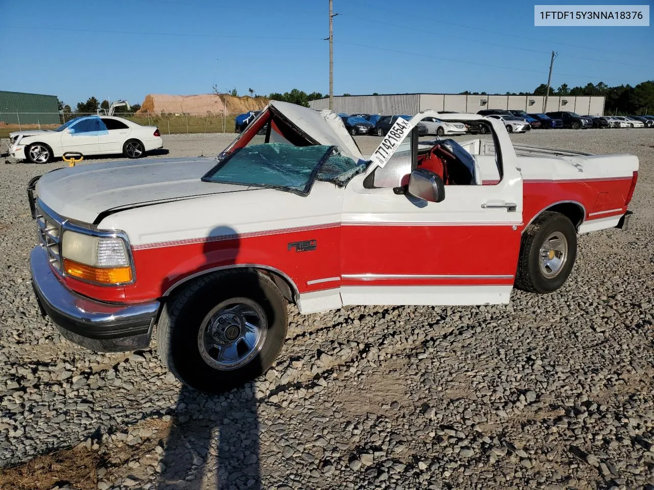 1992 Ford F150 VIN: 1FTDF15Y3NNA18376 Lot: 77421854