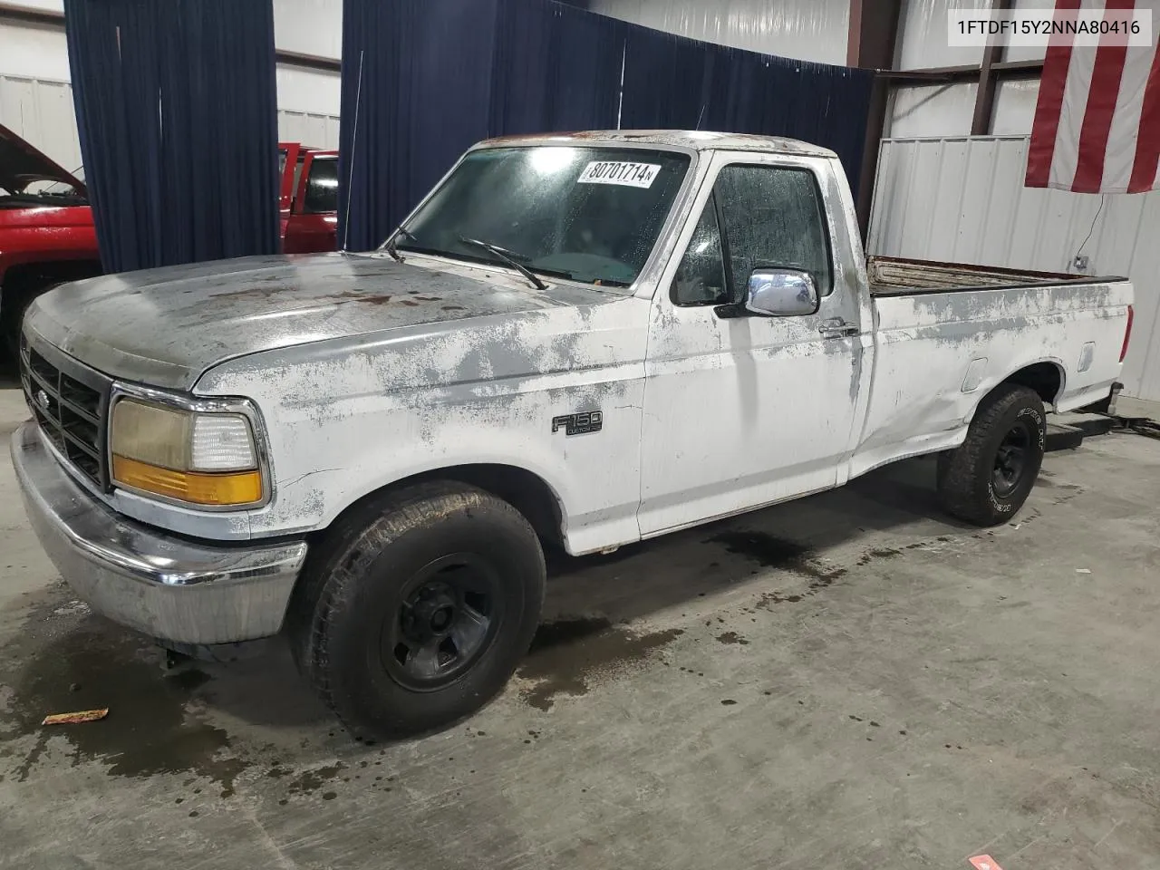 1992 Ford F150 VIN: 1FTDF15Y2NNA80416 Lot: 80701714