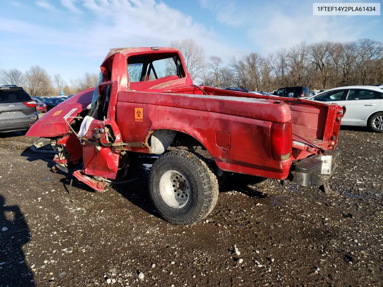 1993 Ford F150 VIN: 1FTEF14Y2PLA61434 Lot: 65925084