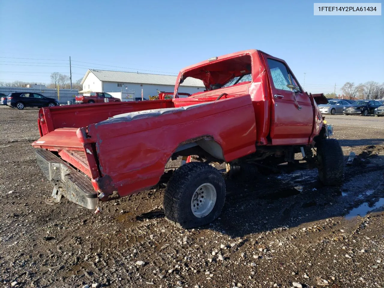 1993 Ford F150 VIN: 1FTEF14Y2PLA61434 Lot: 65925084