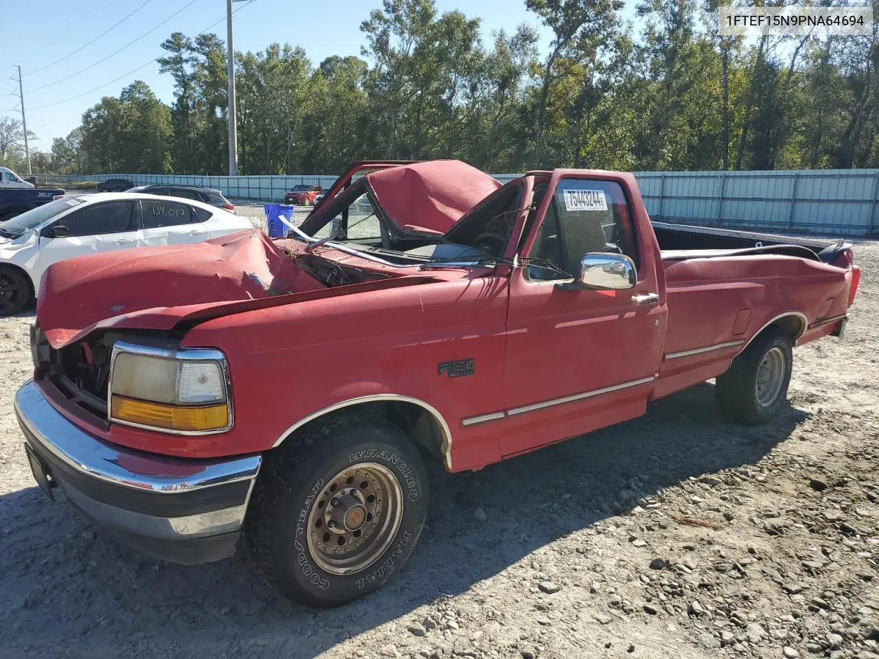 1993 Ford F150 VIN: 1FTEF15N9PNA64694 Lot: 75443244