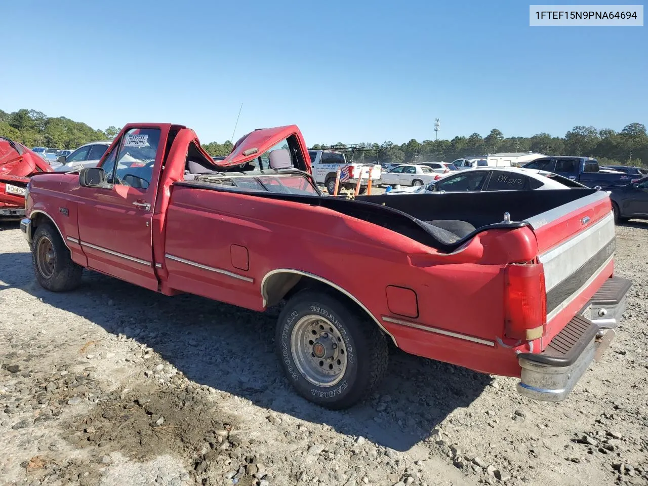 1993 Ford F150 VIN: 1FTEF15N9PNA64694 Lot: 75443244