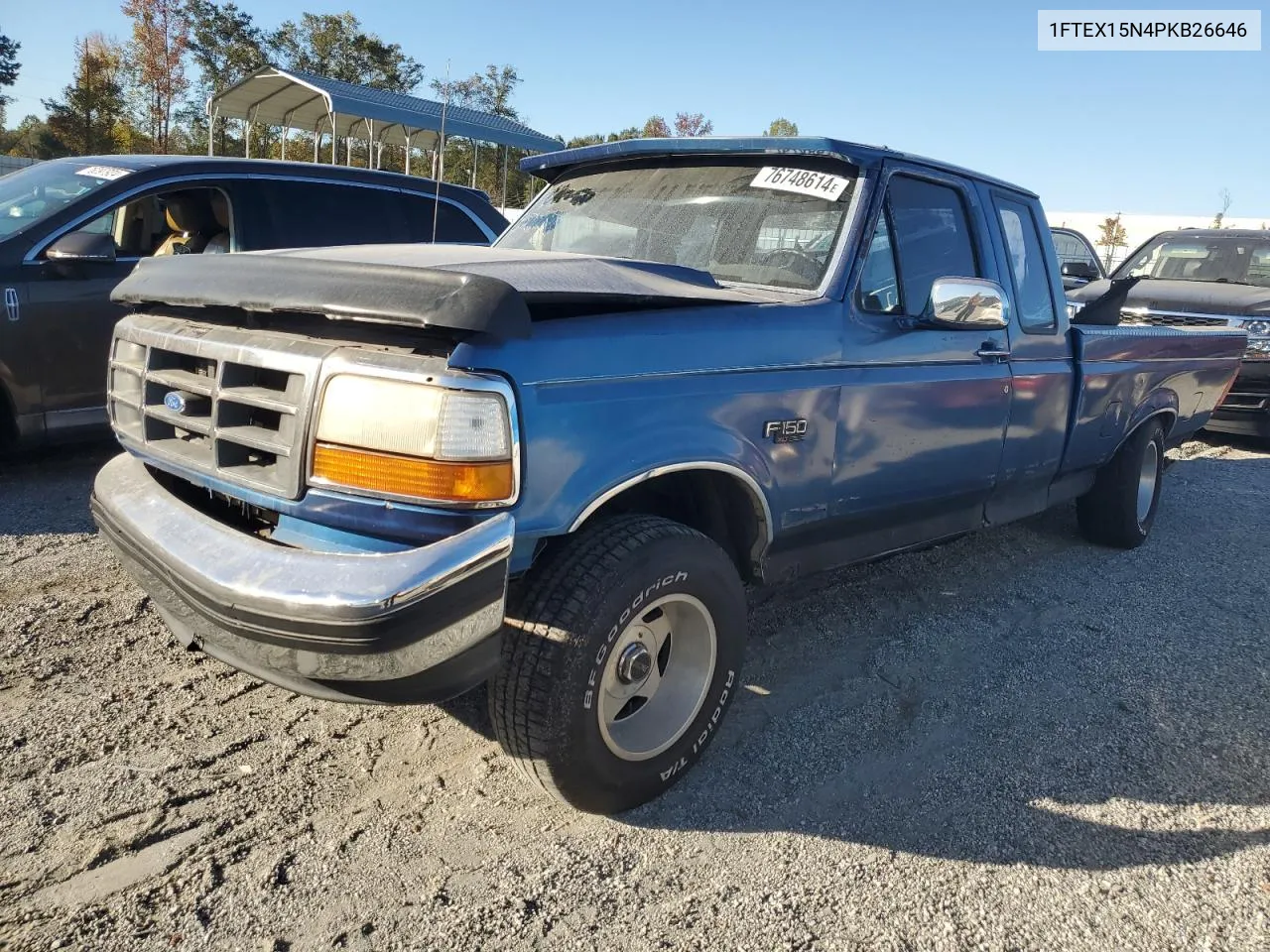 1993 Ford F150 VIN: 1FTEX15N4PKB26646 Lot: 76748614