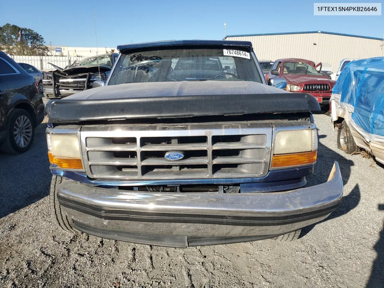 1993 Ford F150 VIN: 1FTEX15N4PKB26646 Lot: 76748614