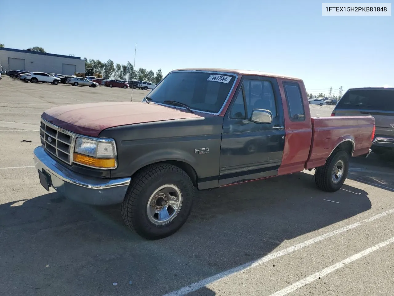 1993 Ford F150 VIN: 1FTEX15H2PKB81848 Lot: 76837684