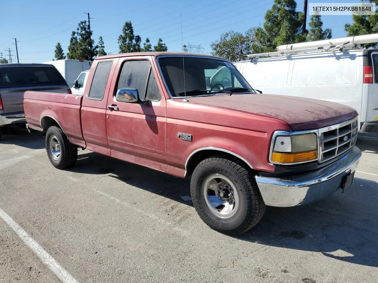 1993 Ford F150 VIN: 1FTEX15H2PKB81848 Lot: 76837684