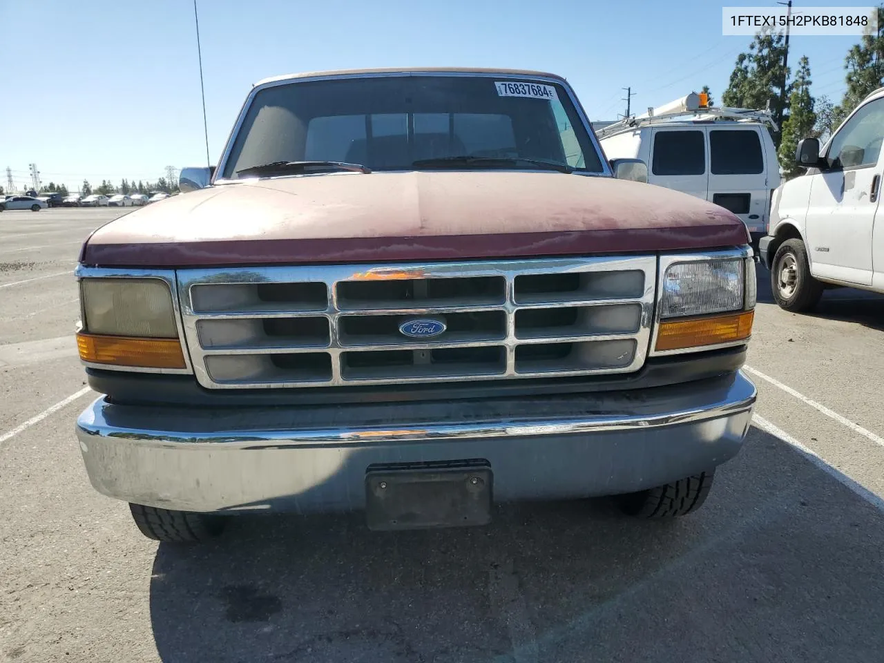 1993 Ford F150 VIN: 1FTEX15H2PKB81848 Lot: 76837684