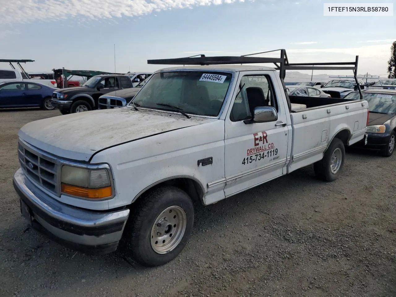 1994 Ford F150 VIN: 1FTEF15N3RLB58780 Lot: 64445594