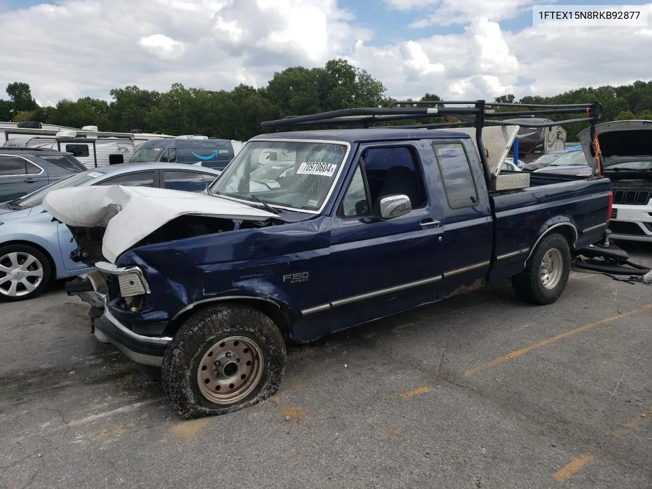 1994 Ford F150 VIN: 1FTEX15N8RKB92877 Lot: 70970604