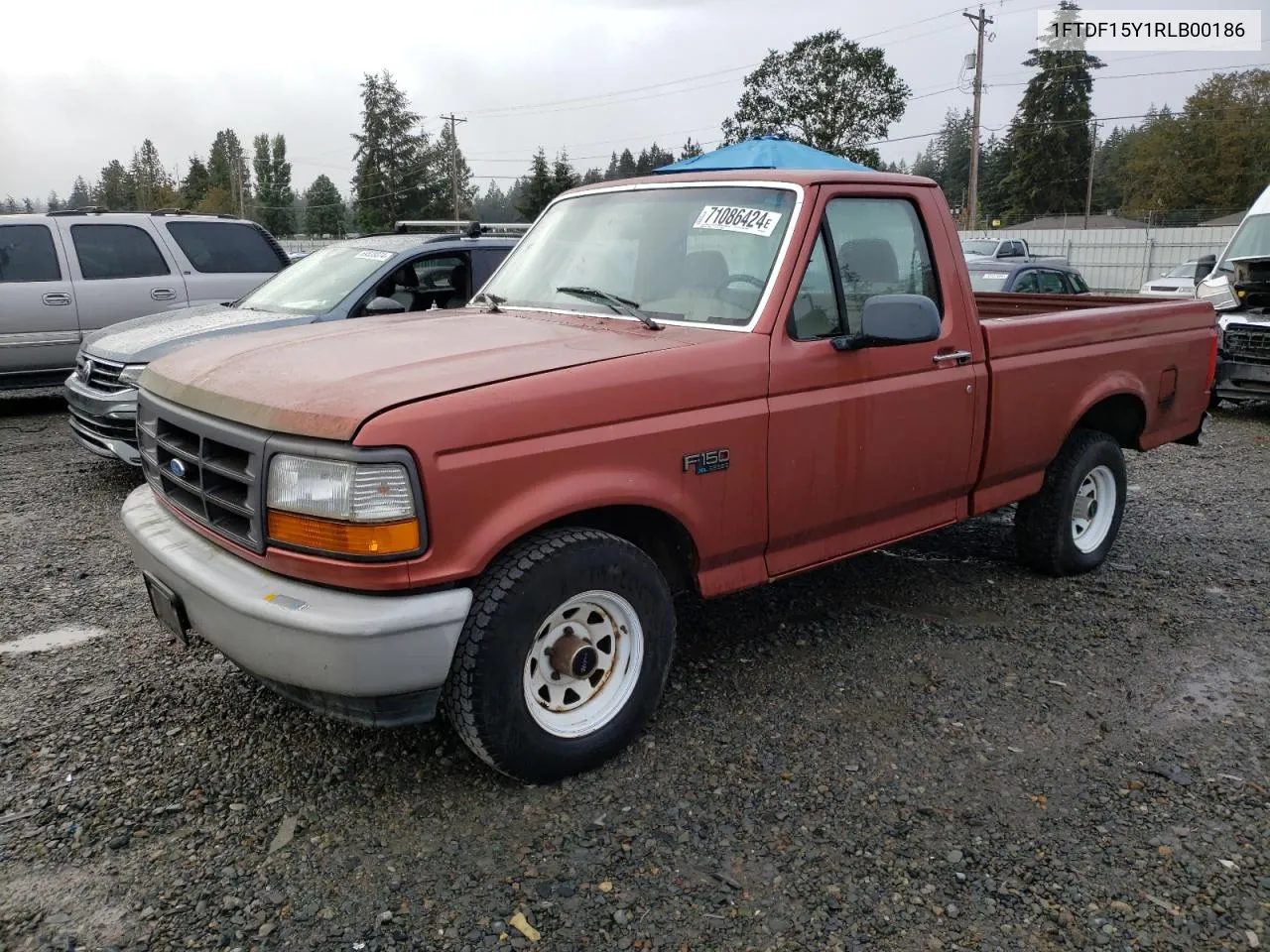 1994 Ford F150 VIN: 1FTDF15Y1RLB00186 Lot: 71086424