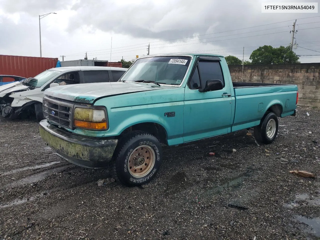 1994 Ford F150 VIN: 1FTEF15N3RNA54049 Lot: 72094144