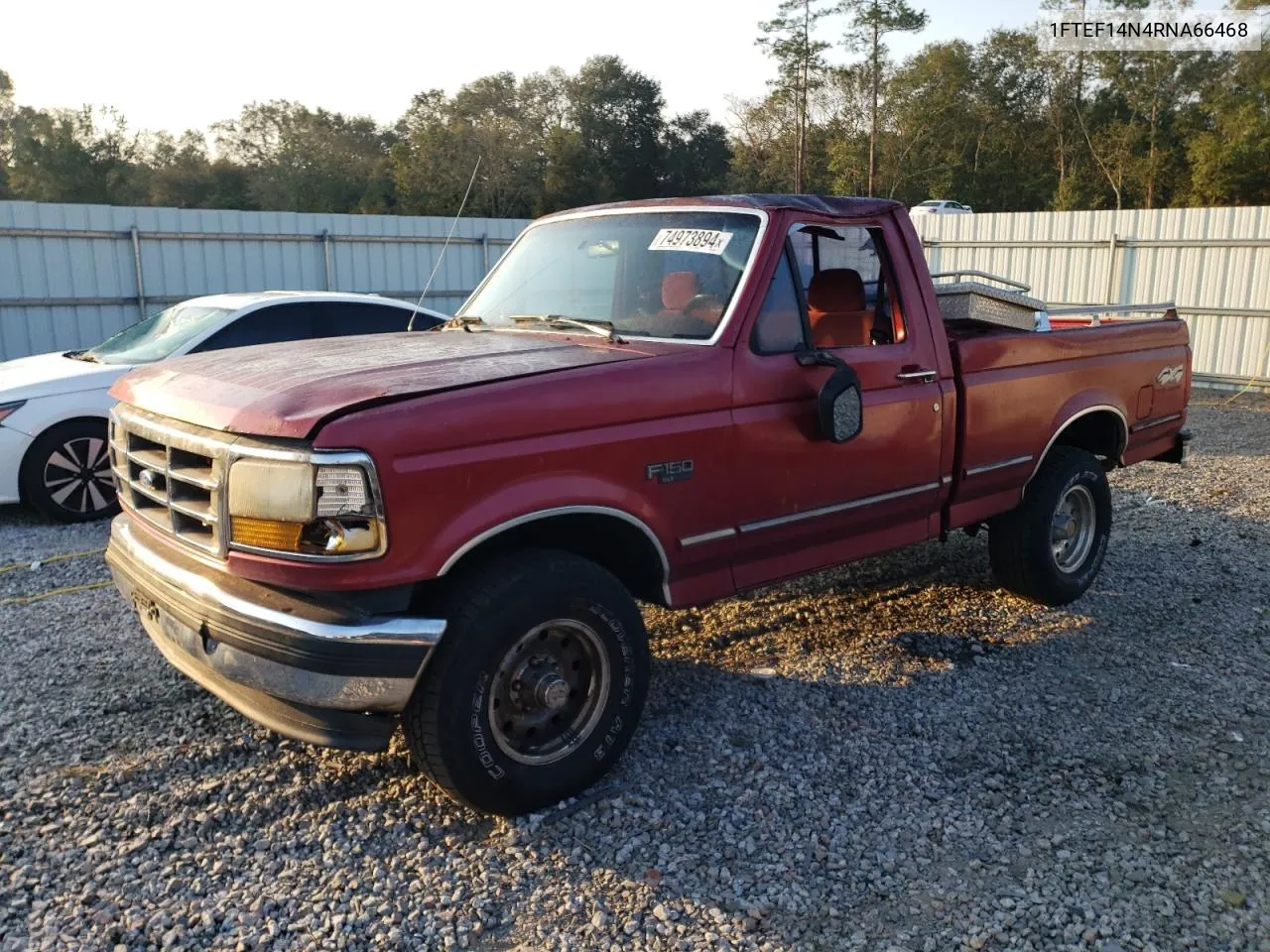 1994 Ford F150 VIN: 1FTEF14N4RNA66468 Lot: 74973894