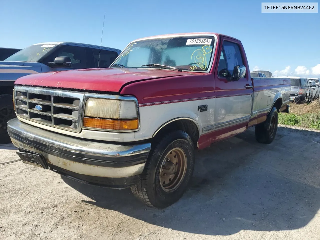 1994 Ford F150 VIN: 1FTEF15N8RNB24452 Lot: 76136364