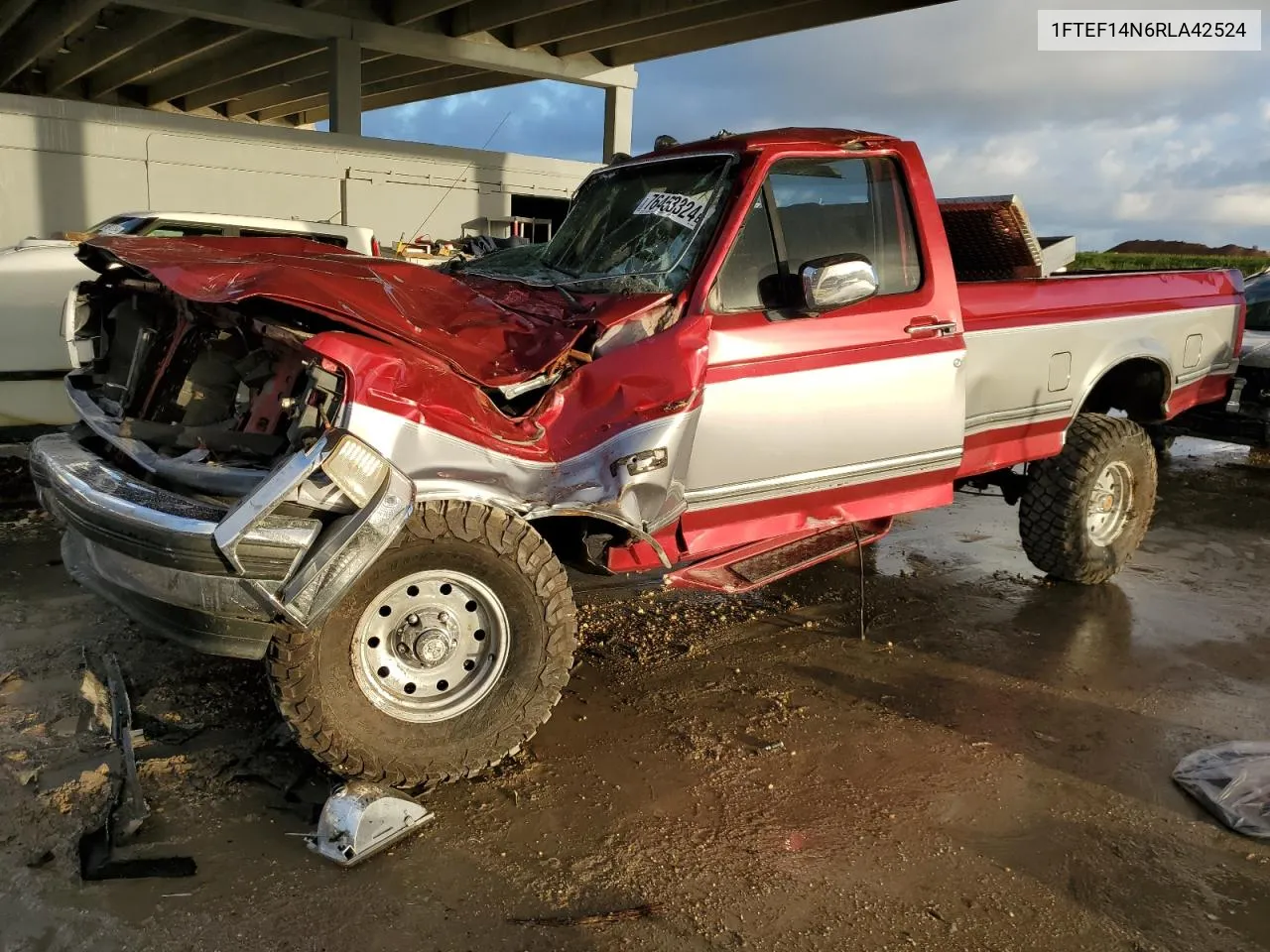 1994 Ford F150 VIN: 1FTEF14N6RLA42524 Lot: 76453324