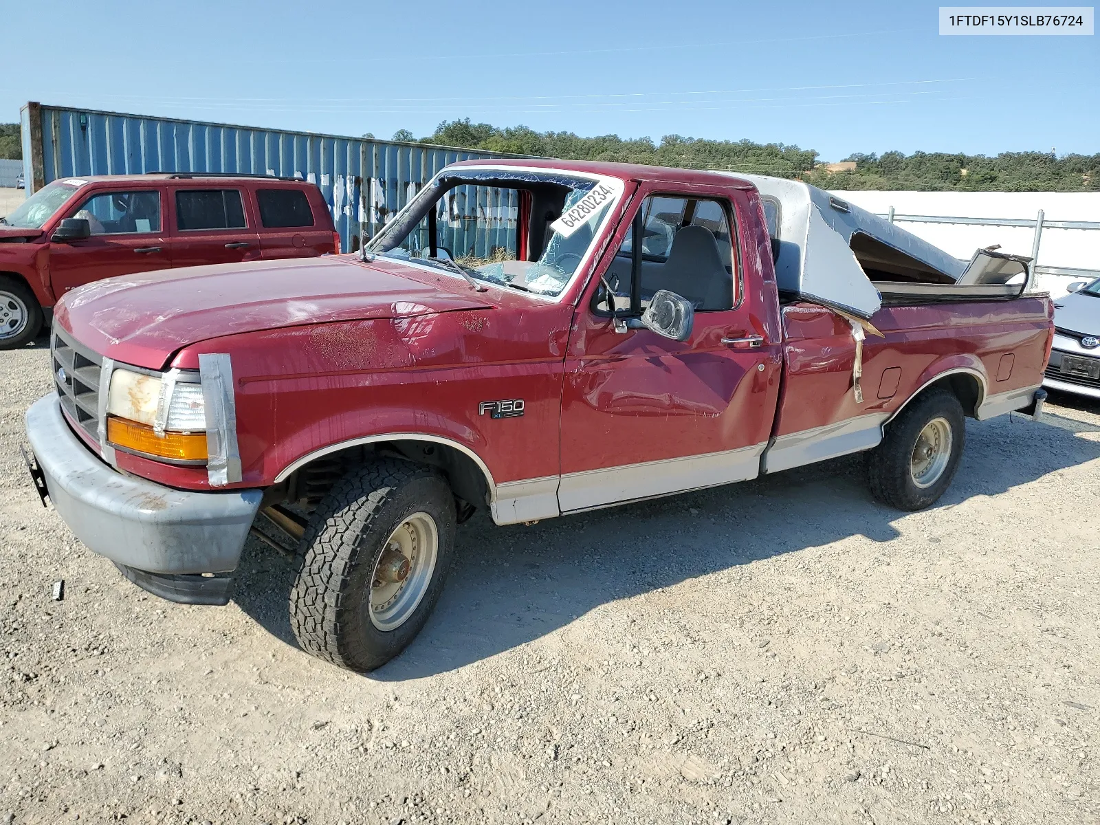 1995 Ford F150 VIN: 1FTDF15Y1SLB76724 Lot: 64280234