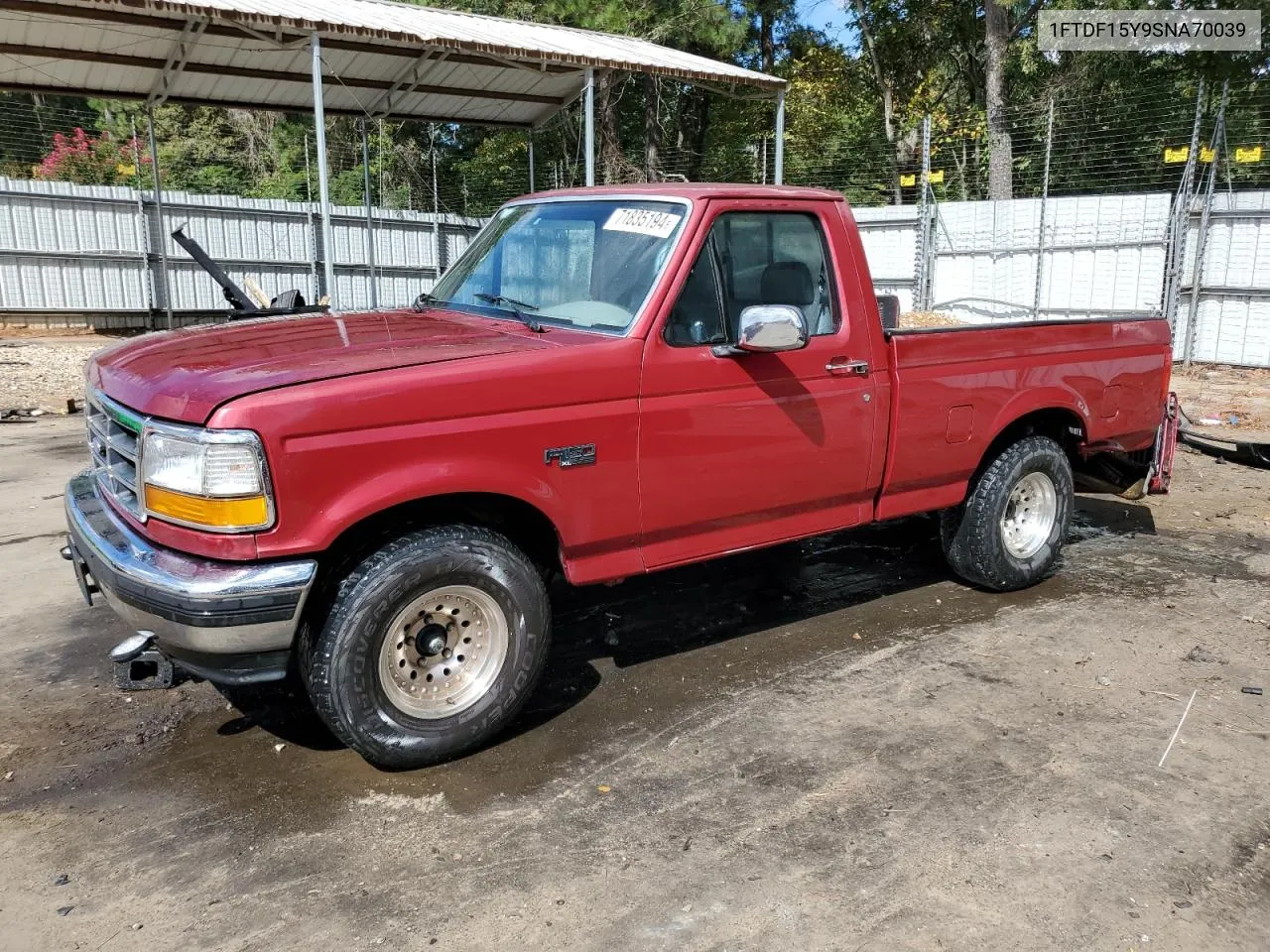 1995 Ford F150 VIN: 1FTDF15Y9SNA70039 Lot: 71835194