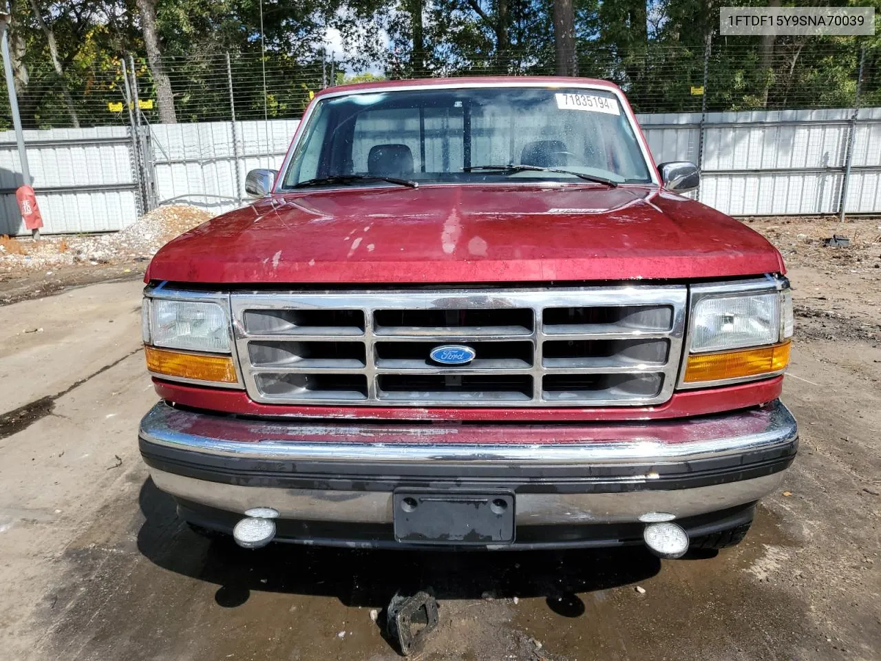 1995 Ford F150 VIN: 1FTDF15Y9SNA70039 Lot: 71835194