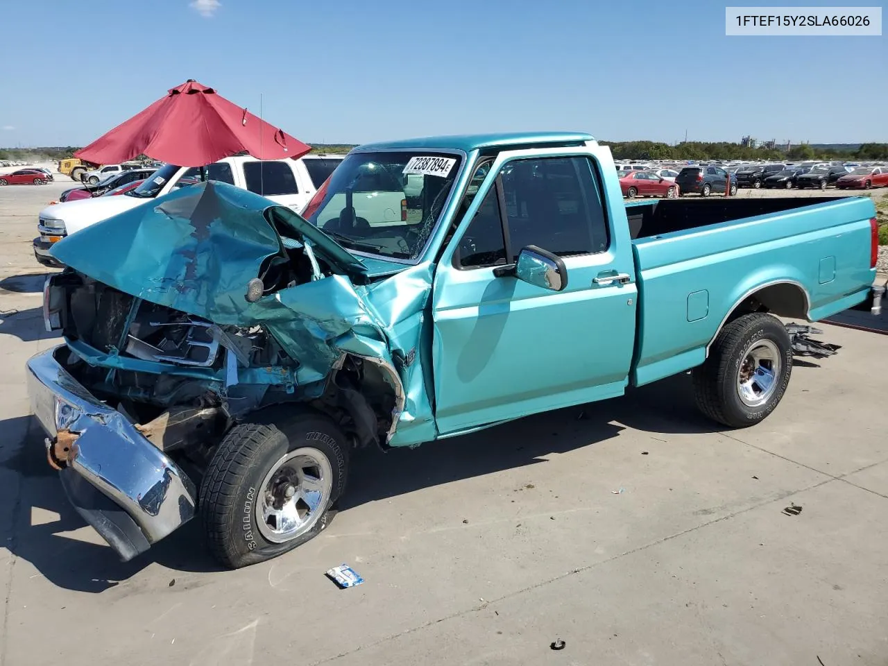 1995 Ford F150 VIN: 1FTEF15Y2SLA66026 Lot: 72387894