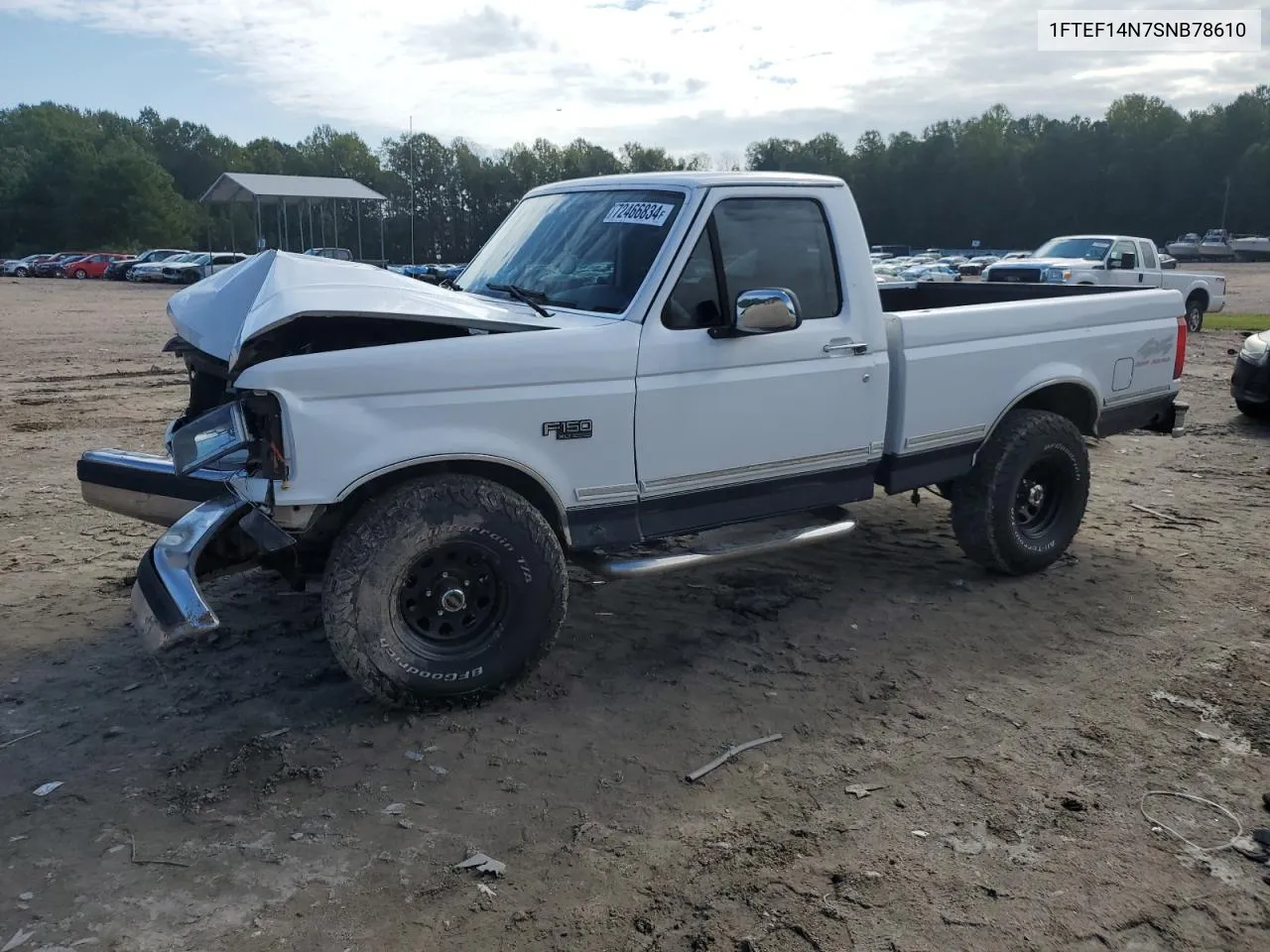 1995 Ford F150 VIN: 1FTEF14N7SNB78610 Lot: 72466834