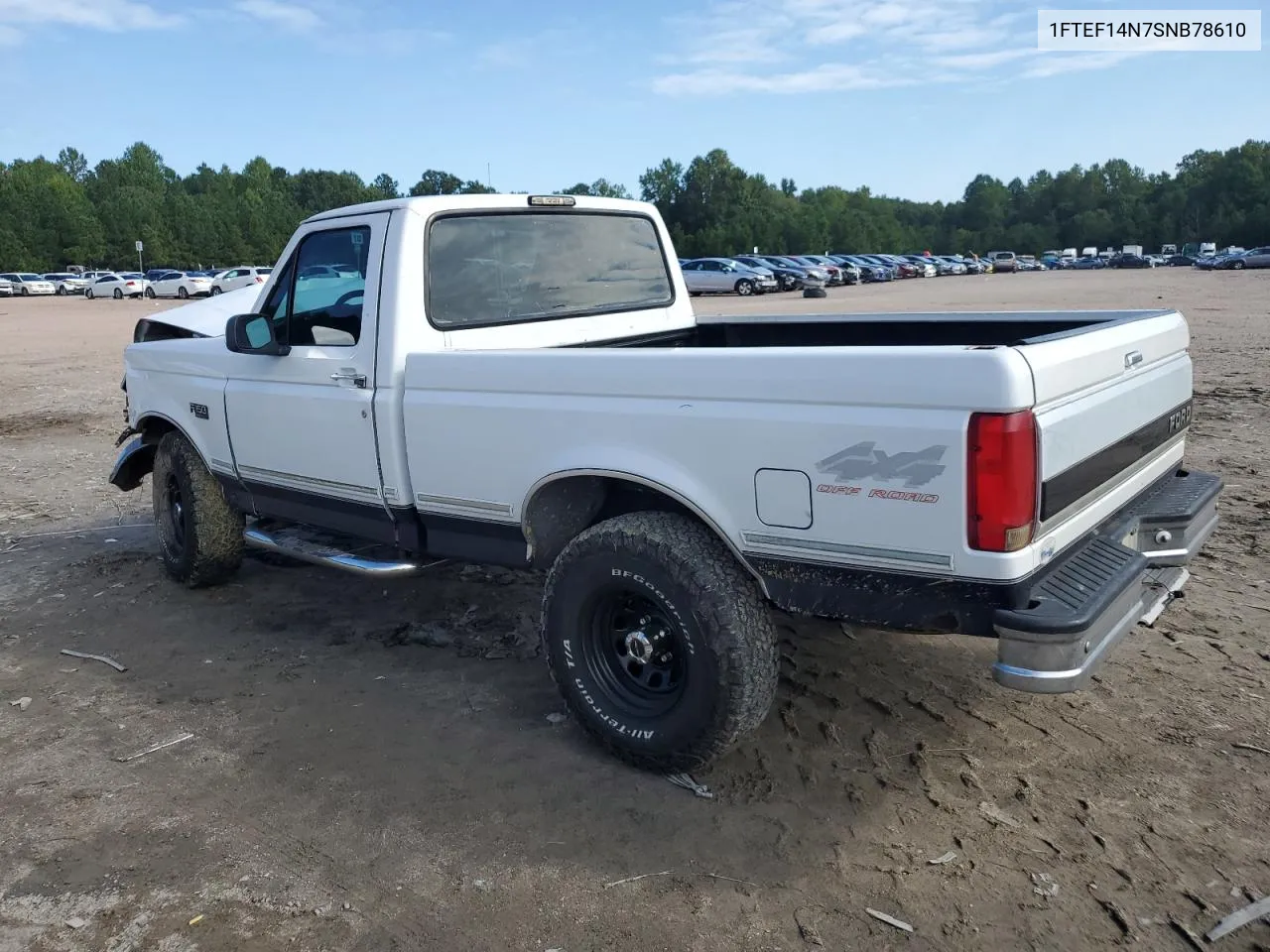 1995 Ford F150 VIN: 1FTEF14N7SNB78610 Lot: 72466834