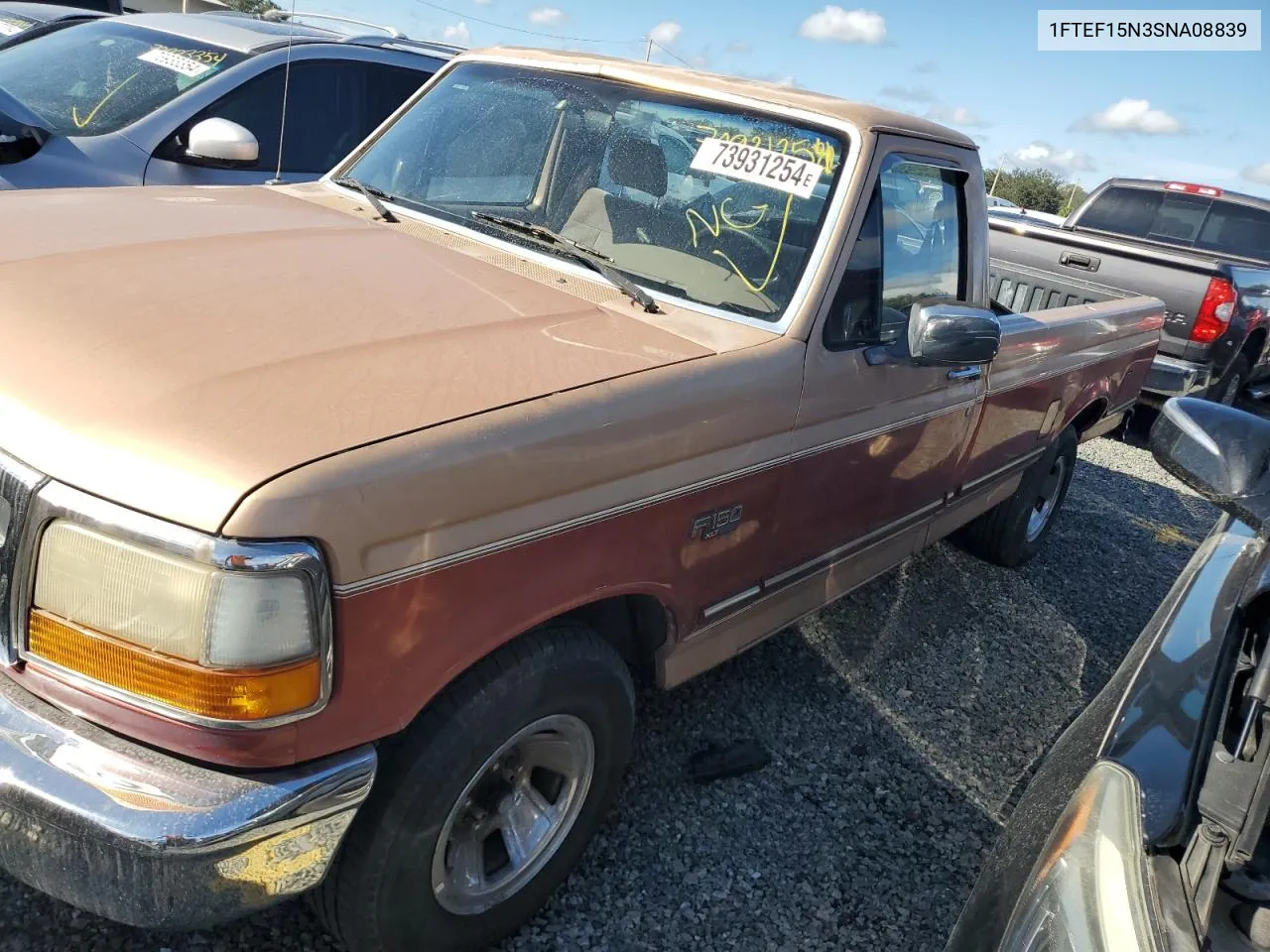 1995 Ford F150 VIN: 1FTEF15N3SNA08839 Lot: 73931254