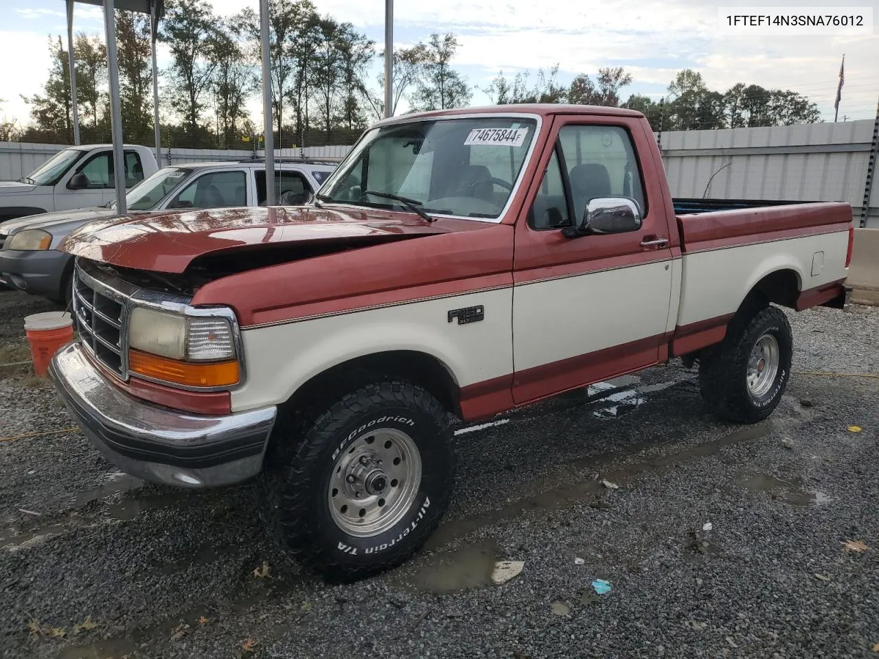 1995 Ford F150 VIN: 1FTEF14N3SNA76012 Lot: 74675844