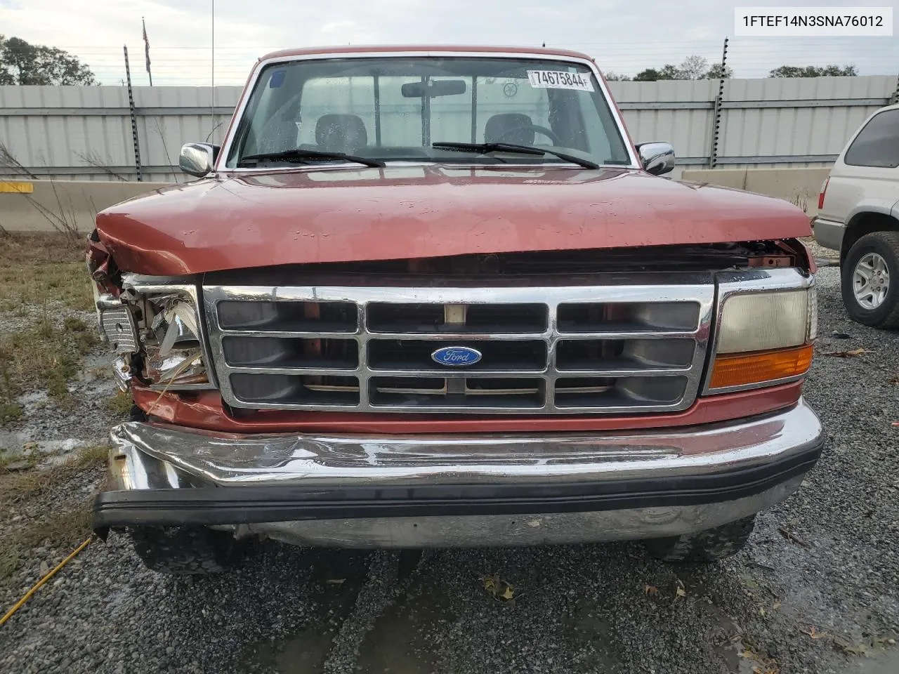 1995 Ford F150 VIN: 1FTEF14N3SNA76012 Lot: 74675844