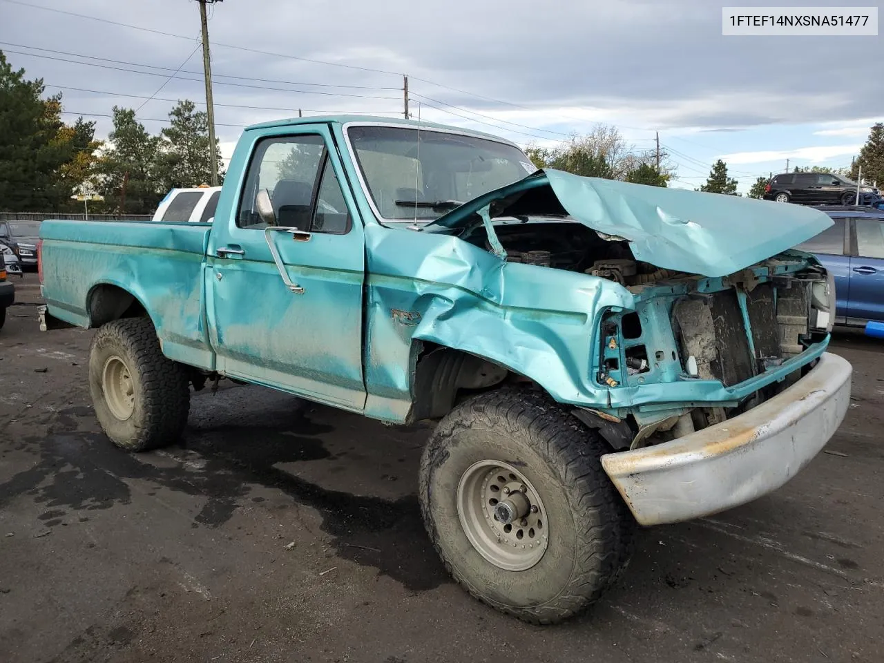 1995 Ford F150 VIN: 1FTEF14NXSNA51477 Lot: 76371134