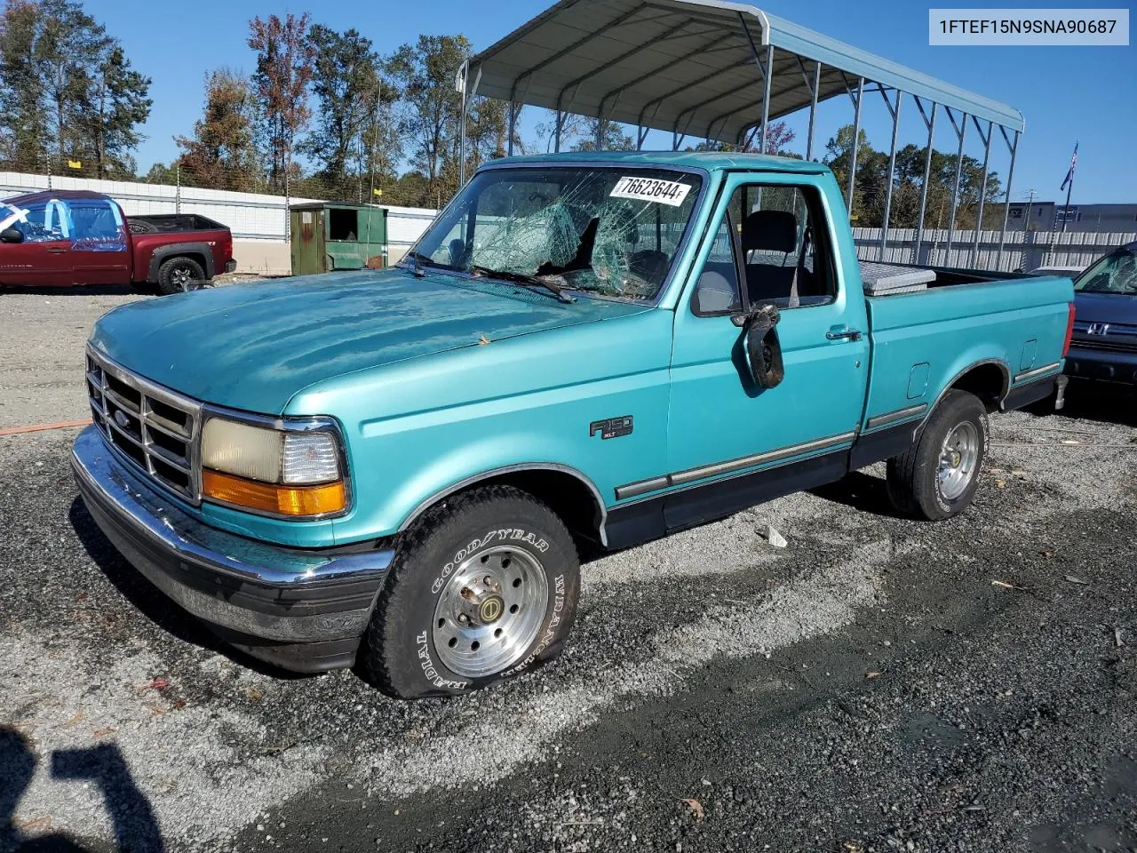 1995 Ford F150 VIN: 1FTEF15N9SNA90687 Lot: 76623644