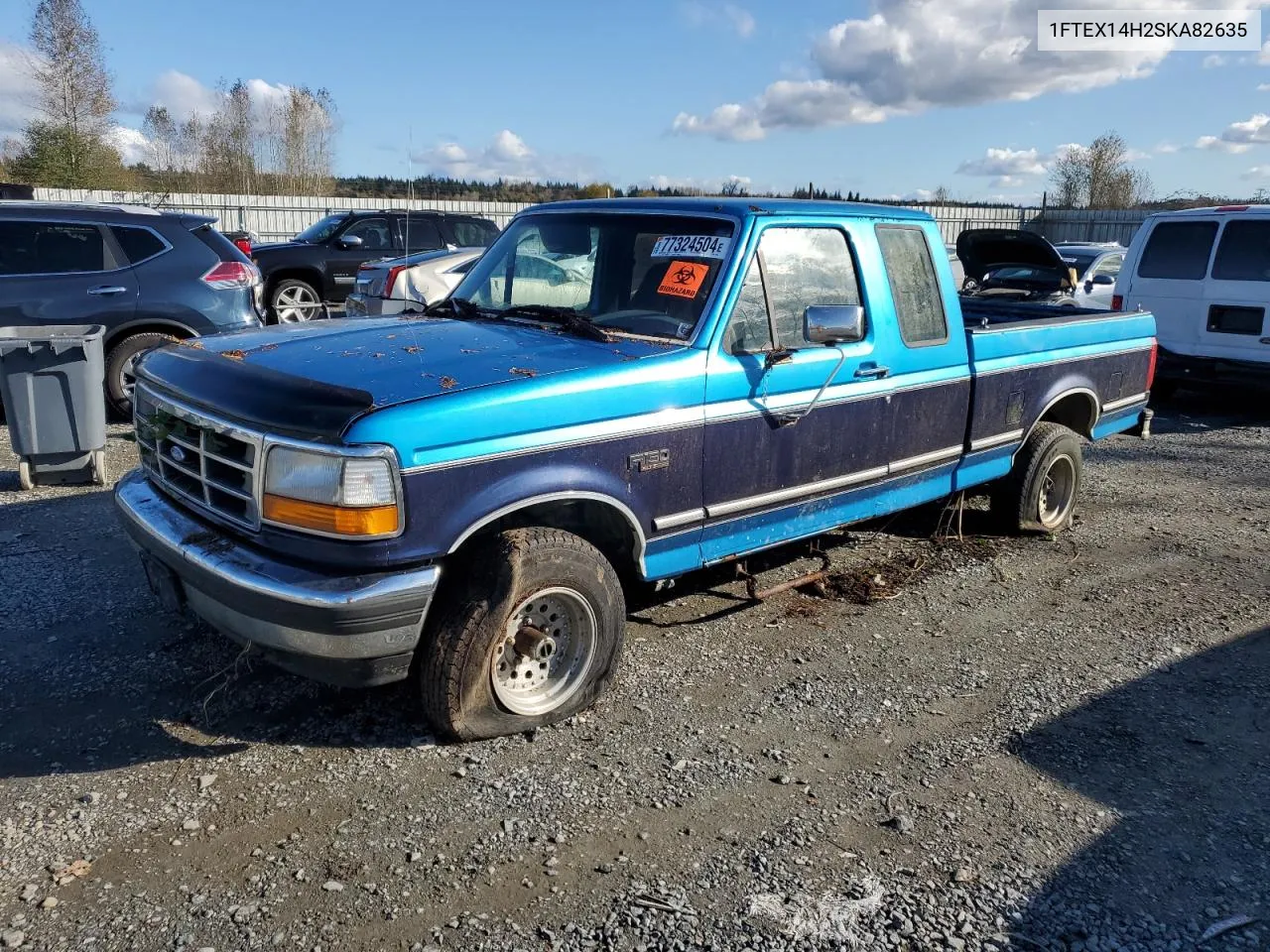 1995 Ford F150 VIN: 1FTEX14H2SKA82635 Lot: 77324504