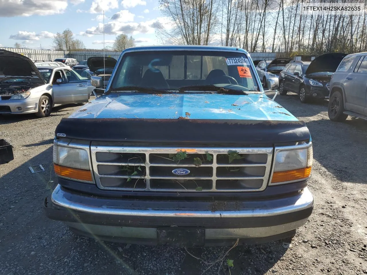 1995 Ford F150 VIN: 1FTEX14H2SKA82635 Lot: 77324504