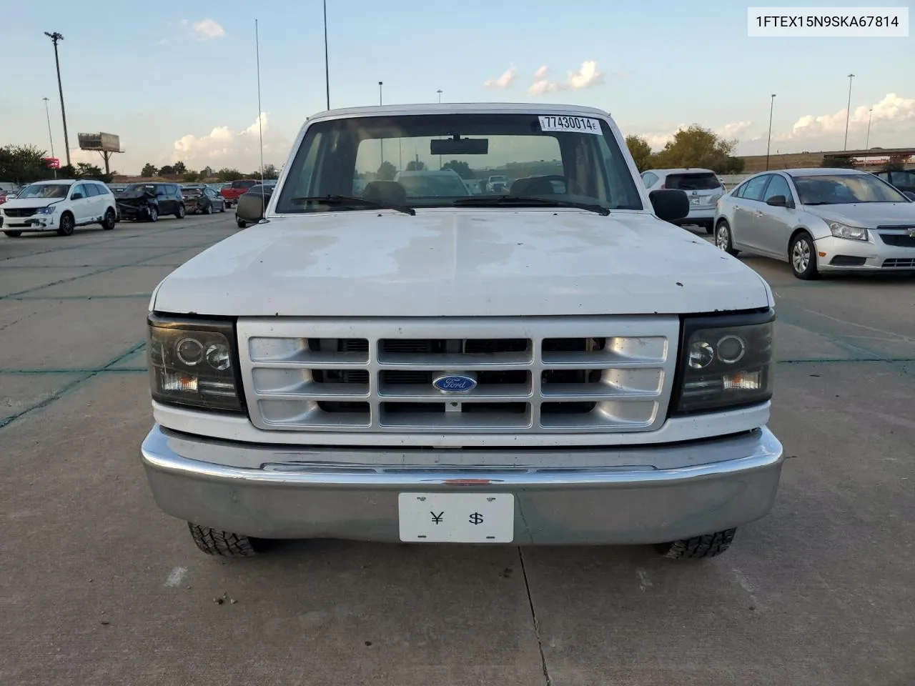 1995 Ford F150 VIN: 1FTEX15N9SKA67814 Lot: 77430014