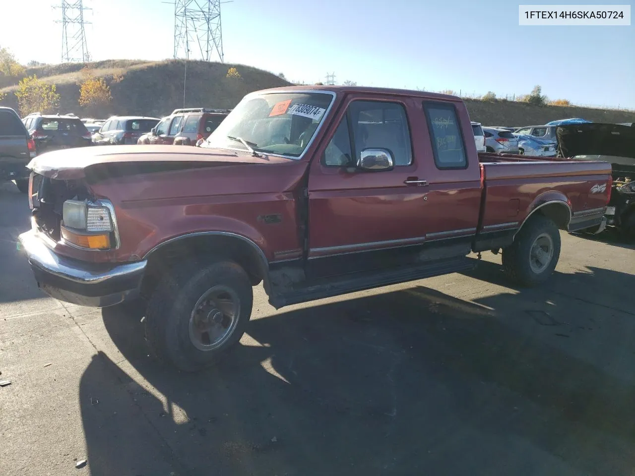 1995 Ford F150 VIN: 1FTEX14H6SKA50724 Lot: 78309074