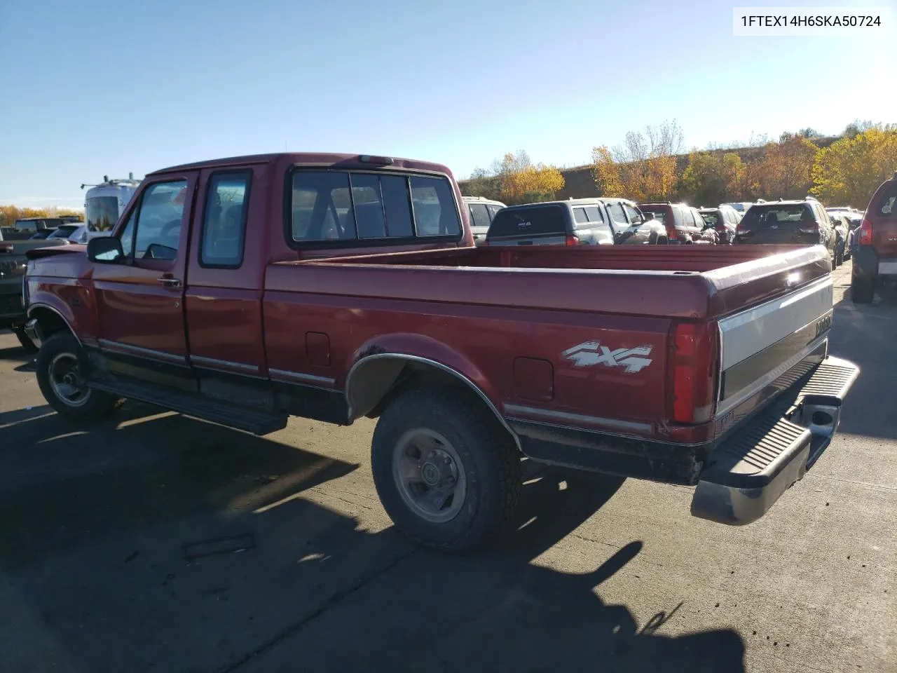 1995 Ford F150 VIN: 1FTEX14H6SKA50724 Lot: 78309074