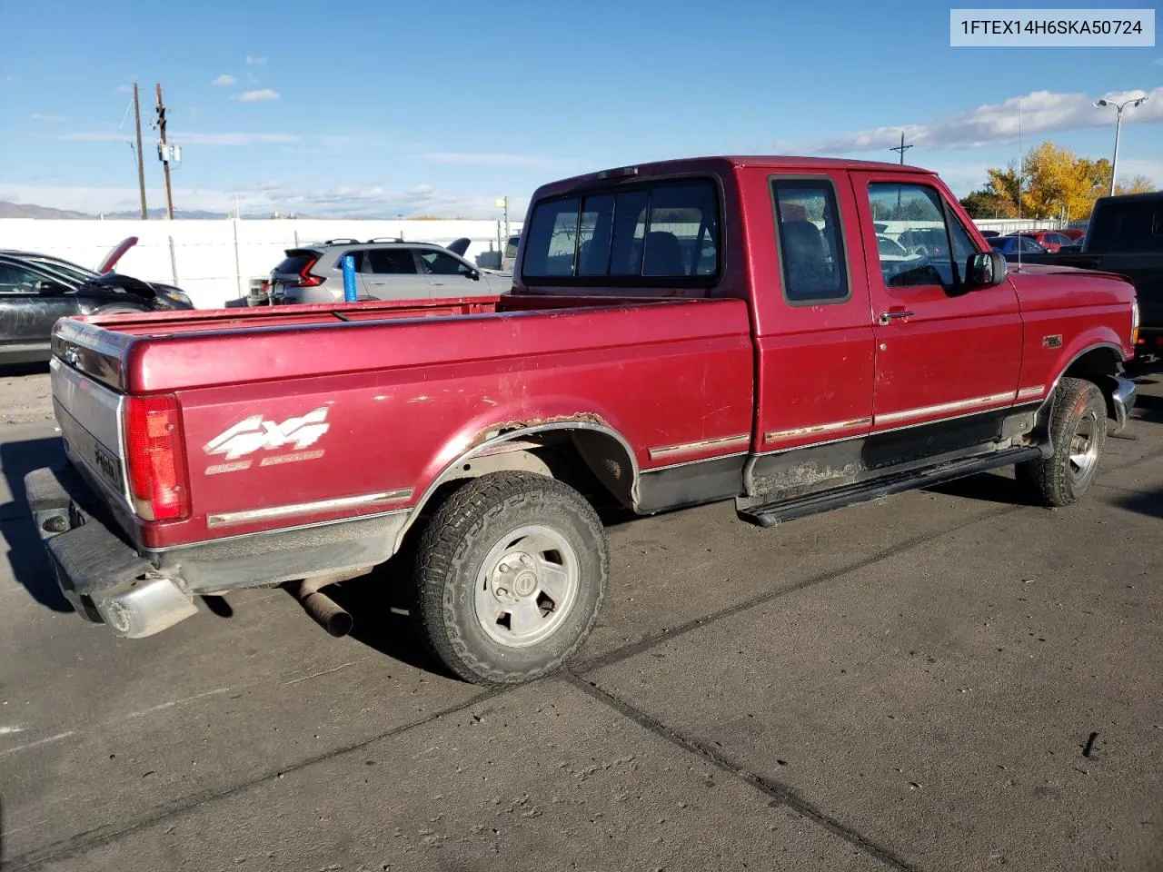 1995 Ford F150 VIN: 1FTEX14H6SKA50724 Lot: 78309074