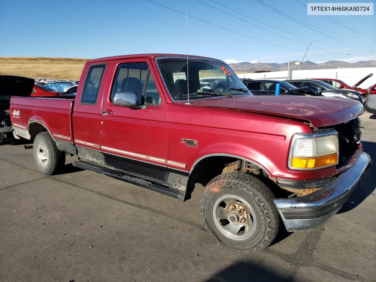 1995 Ford F150 VIN: 1FTEX14H6SKA50724 Lot: 78309074