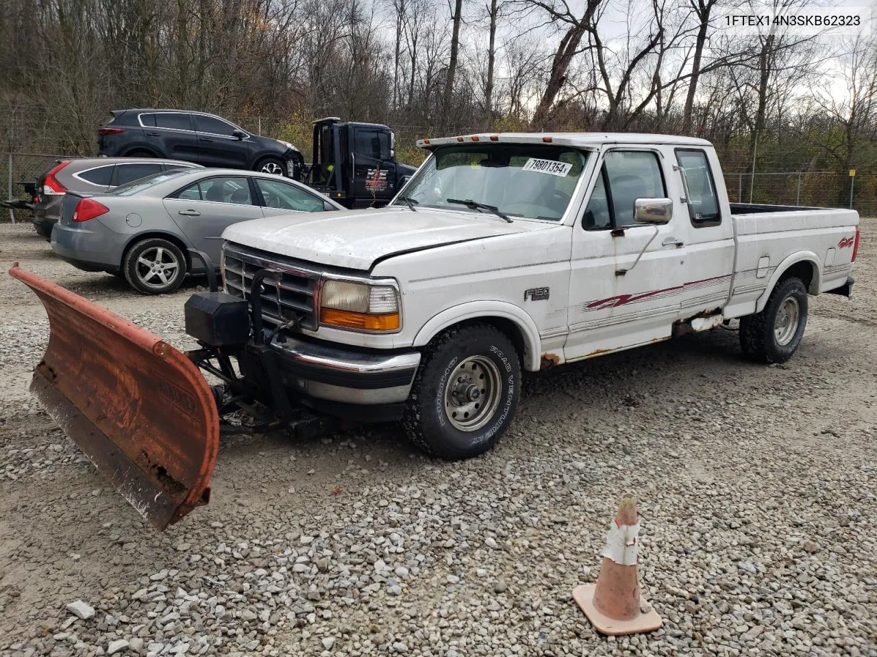 1995 Ford F150 VIN: 1FTEX14N3SKB62323 Lot: 79801354