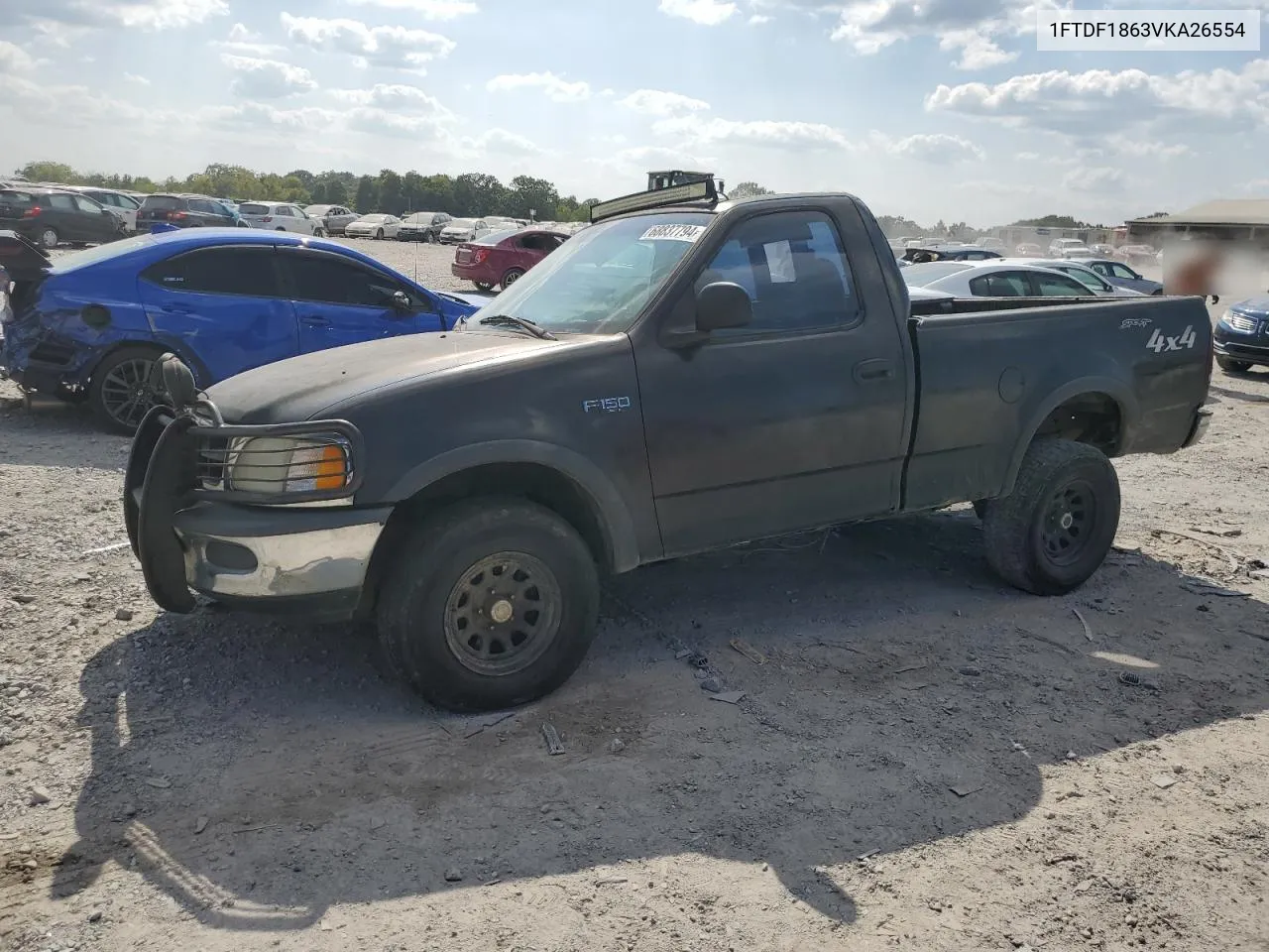 1997 Ford F150 VIN: 1FTDF1863VKA26554 Lot: 68837794