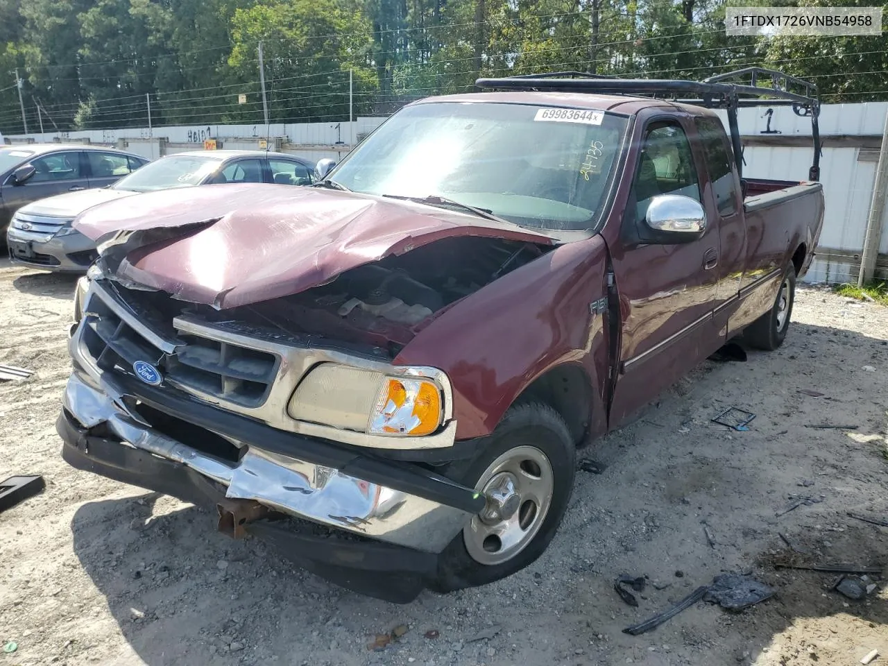 1997 Ford F150 VIN: 1FTDX1726VNB54958 Lot: 69983644