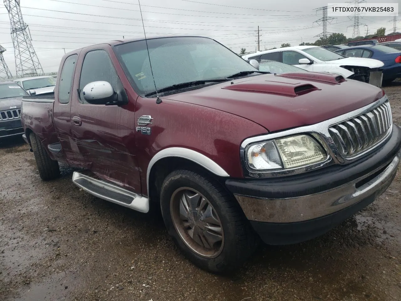 1997 Ford F150 VIN: 1FTDX0767VKB25483 Lot: 72008944