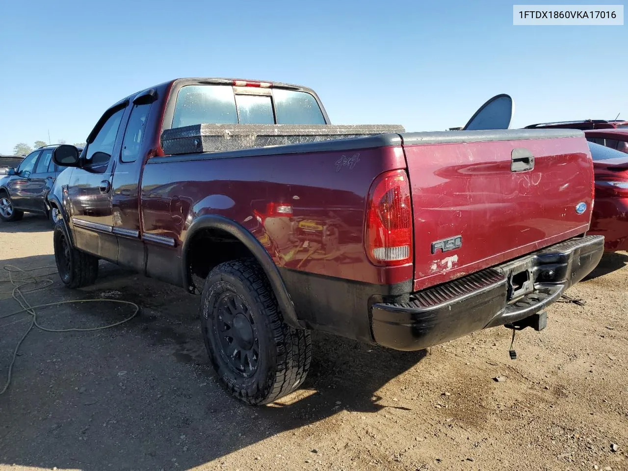 1997 Ford F150 VIN: 1FTDX1860VKA17016 Lot: 72203654