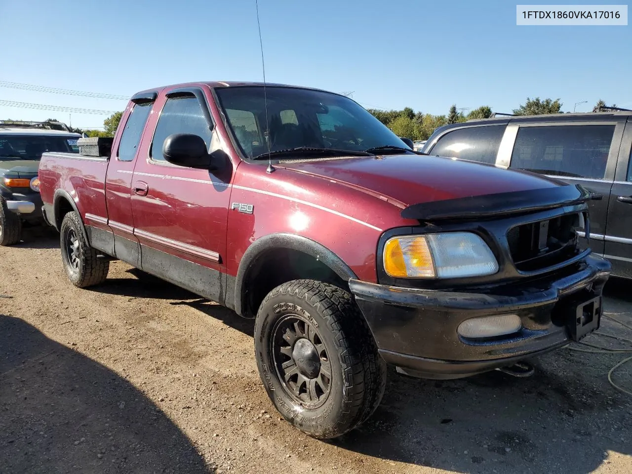 1997 Ford F150 VIN: 1FTDX1860VKA17016 Lot: 72203654