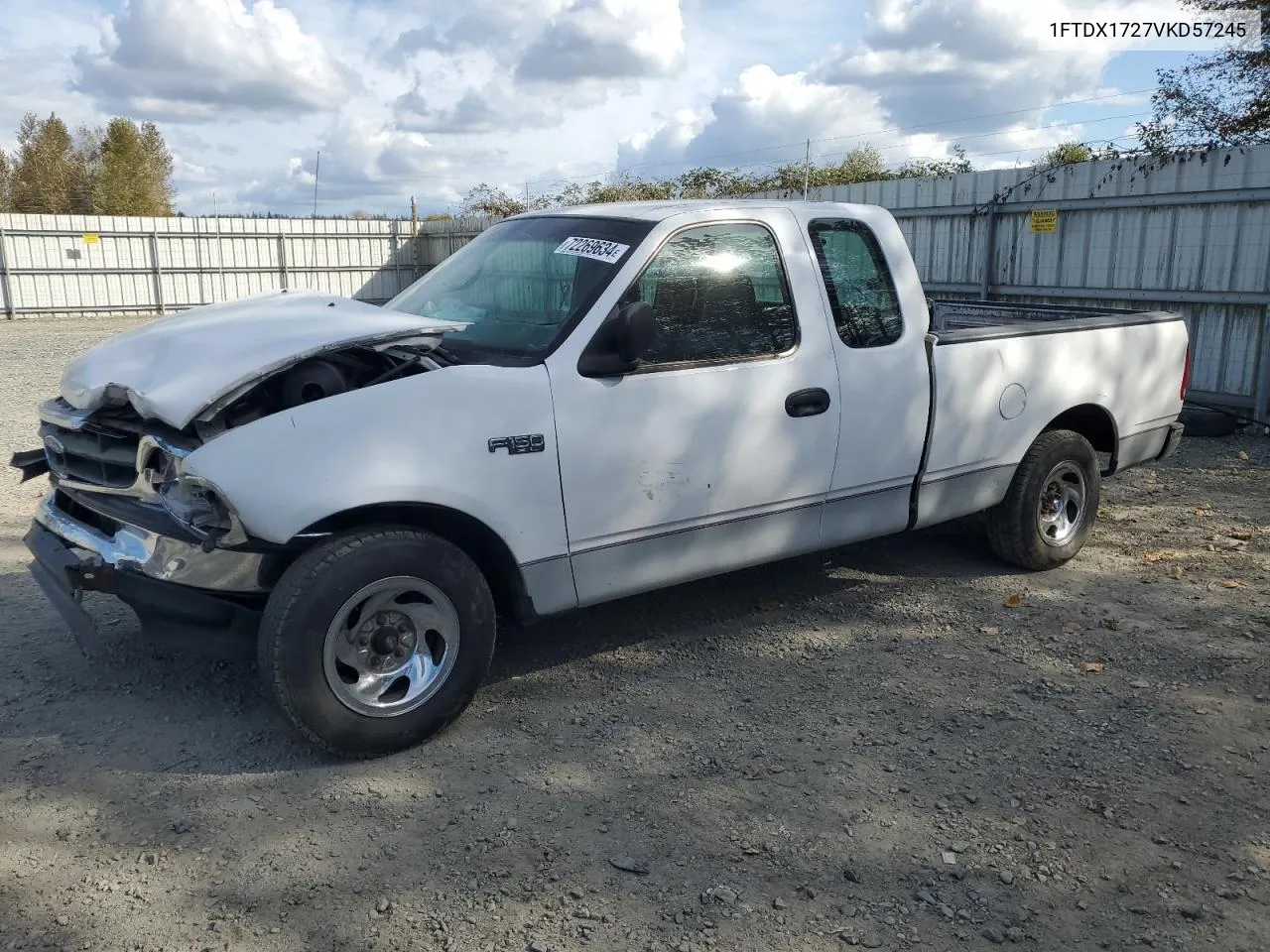 1997 Ford F150 VIN: 1FTDX1727VKD57245 Lot: 72269634