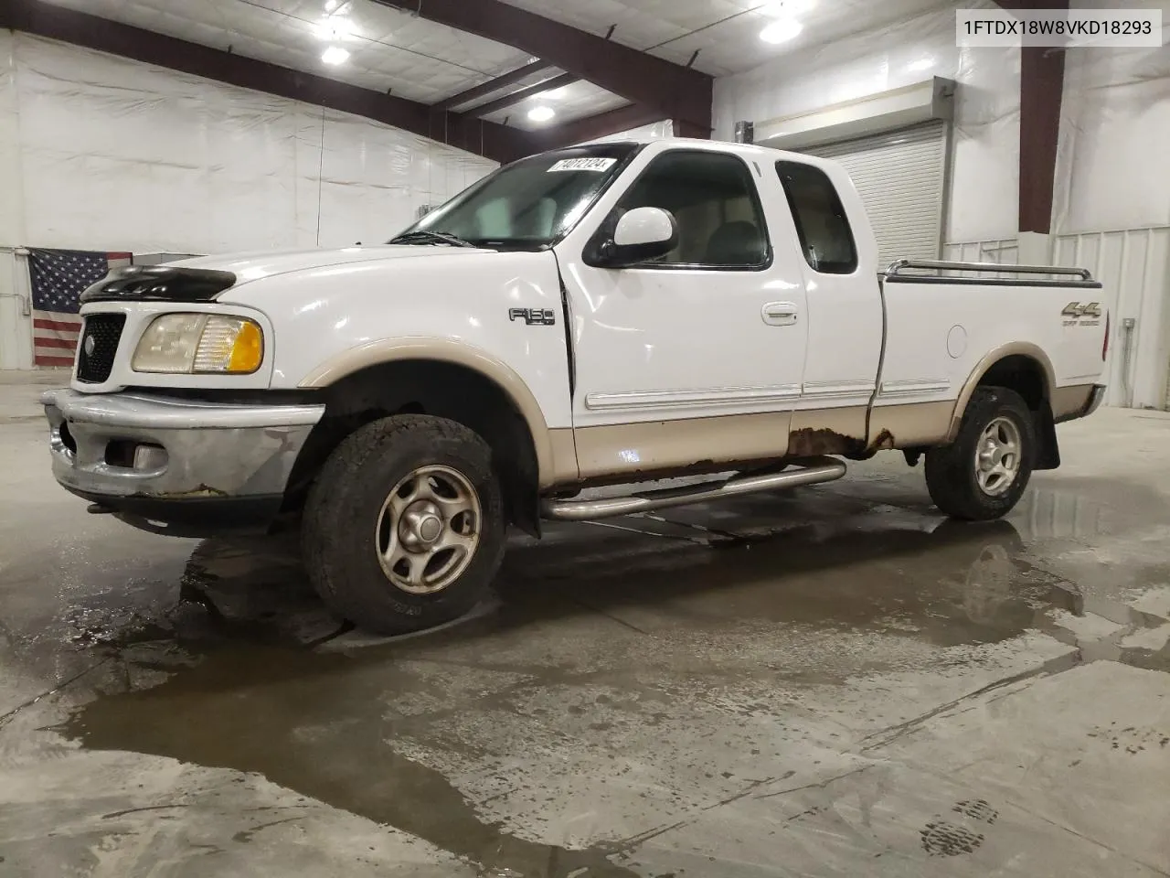 1997 Ford F150 VIN: 1FTDX18W8VKD18293 Lot: 74012124