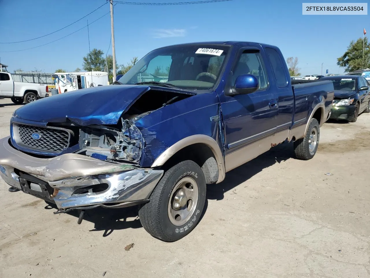 1997 Ford F150 VIN: 2FTEX18L8VCA53504 Lot: 74061674