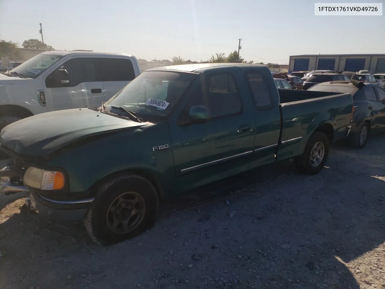 1997 Ford F150 VIN: 1FTDX1761VKD49726 Lot: 76584924