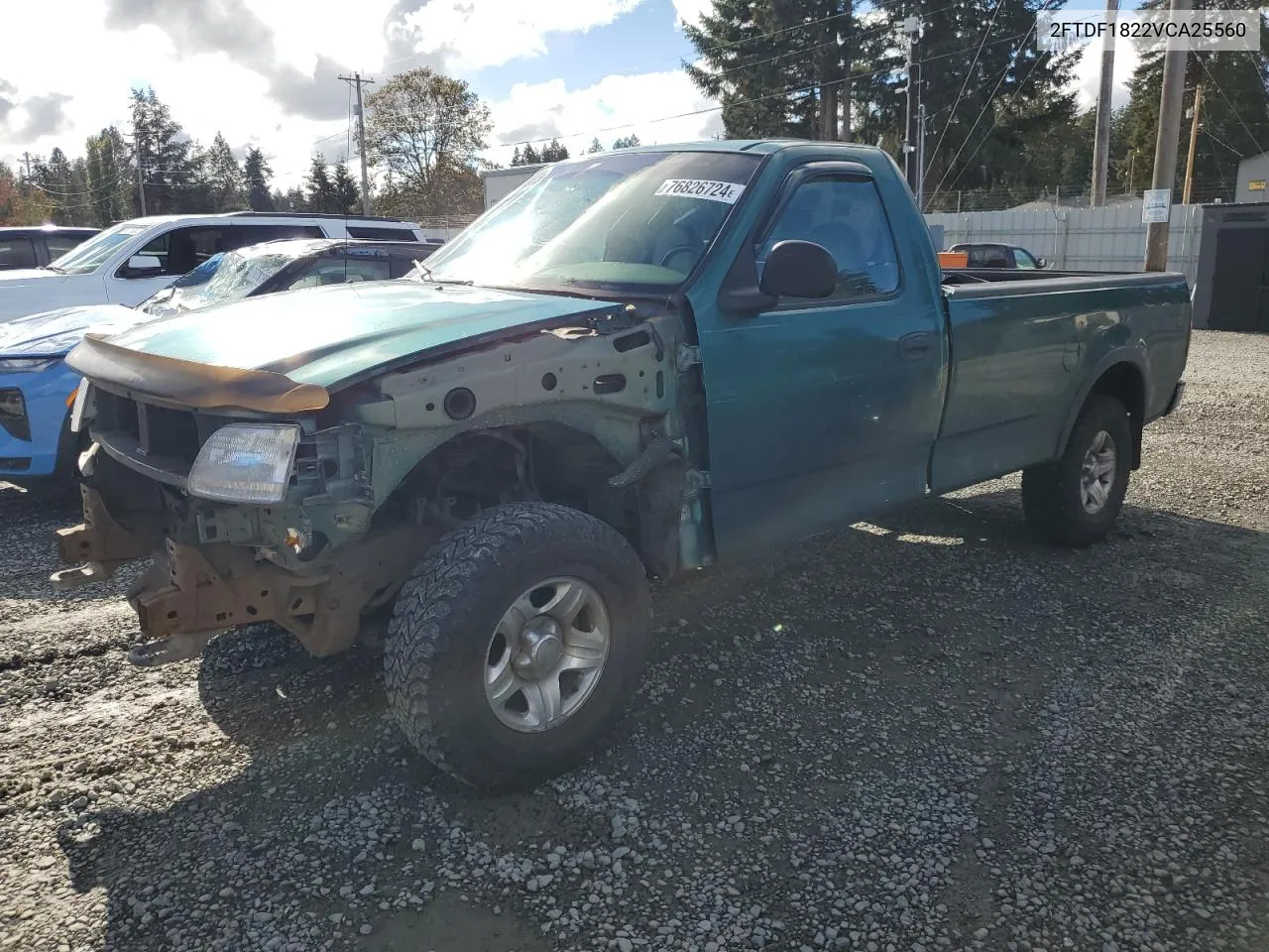 1997 Ford F150 VIN: 2FTDF1822VCA25560 Lot: 76826724