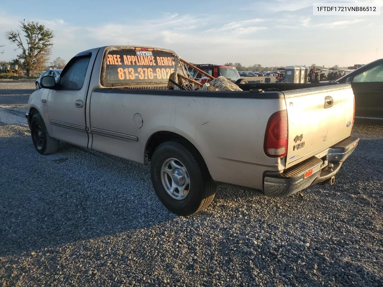 1997 Ford F150 VIN: 1FTDF1721VNB86512 Lot: 77140704