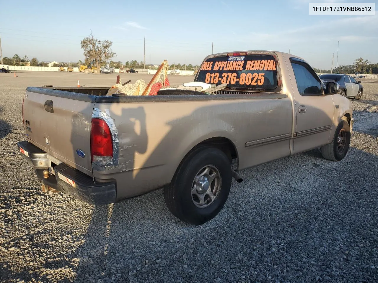 1997 Ford F150 VIN: 1FTDF1721VNB86512 Lot: 77140704