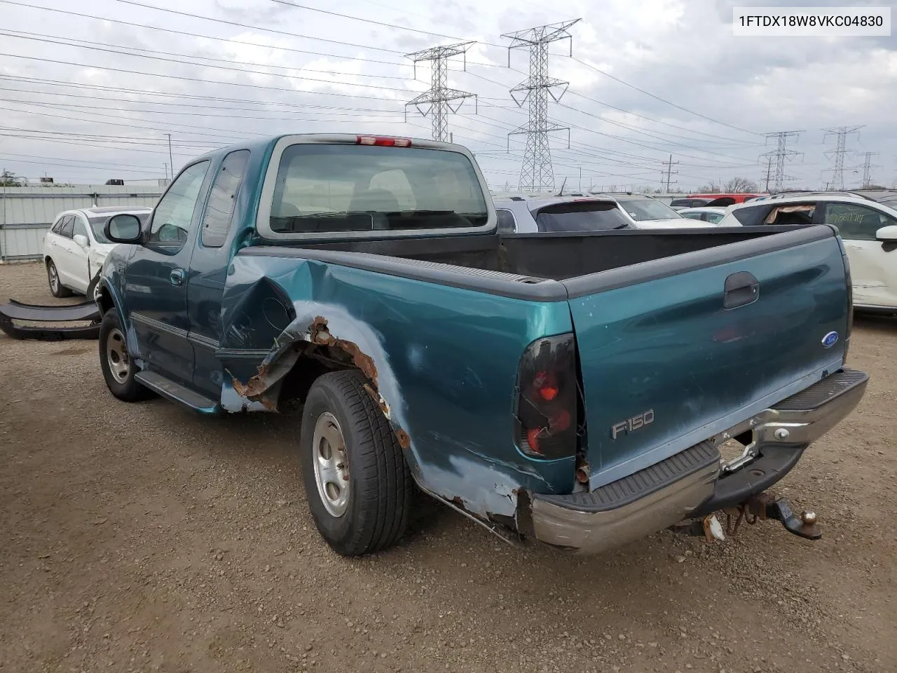 1997 Ford F150 VIN: 1FTDX18W8VKC04830 Lot: 77674074